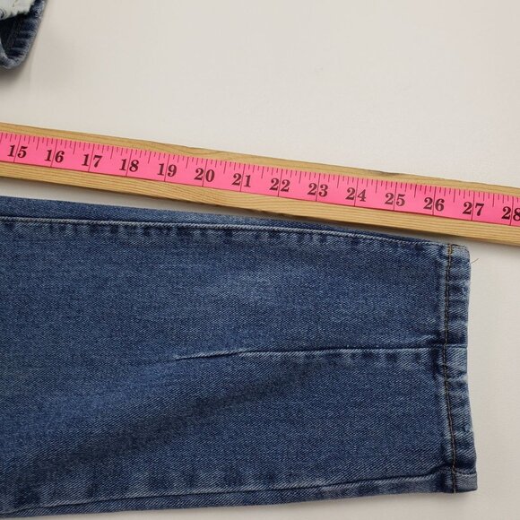 Simple Society Womens High-Waisted Half Bleached Boyfriend Jeans Size 11/30 - Picture 11 of 12